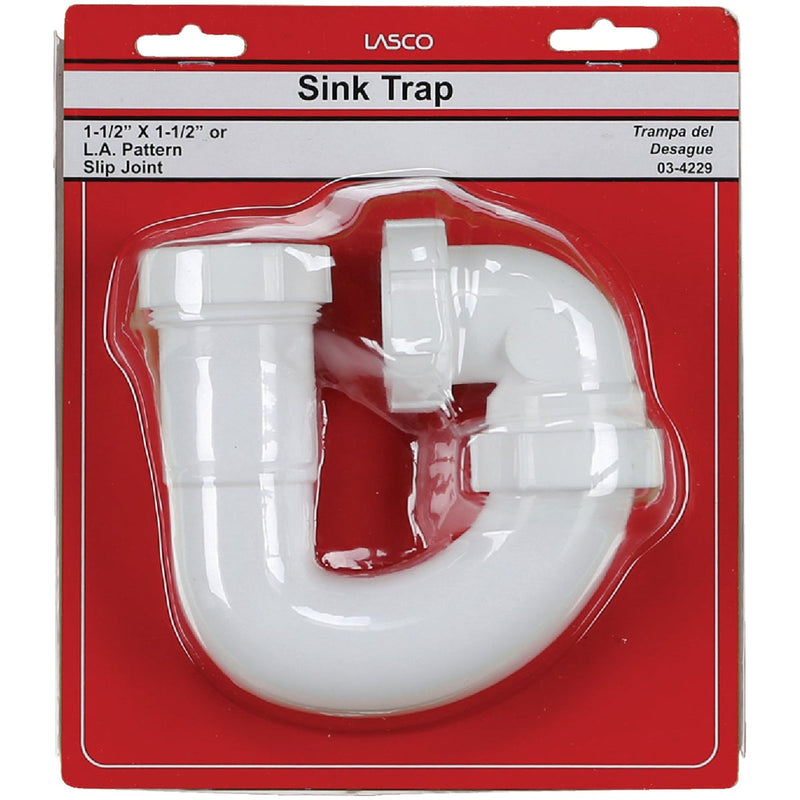 Lasco 1-1/2 In. or 1-1/4 In. White Plastic J-Bend