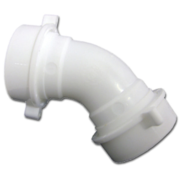 Lasco 1-1/2 In. White Plastic Elbow