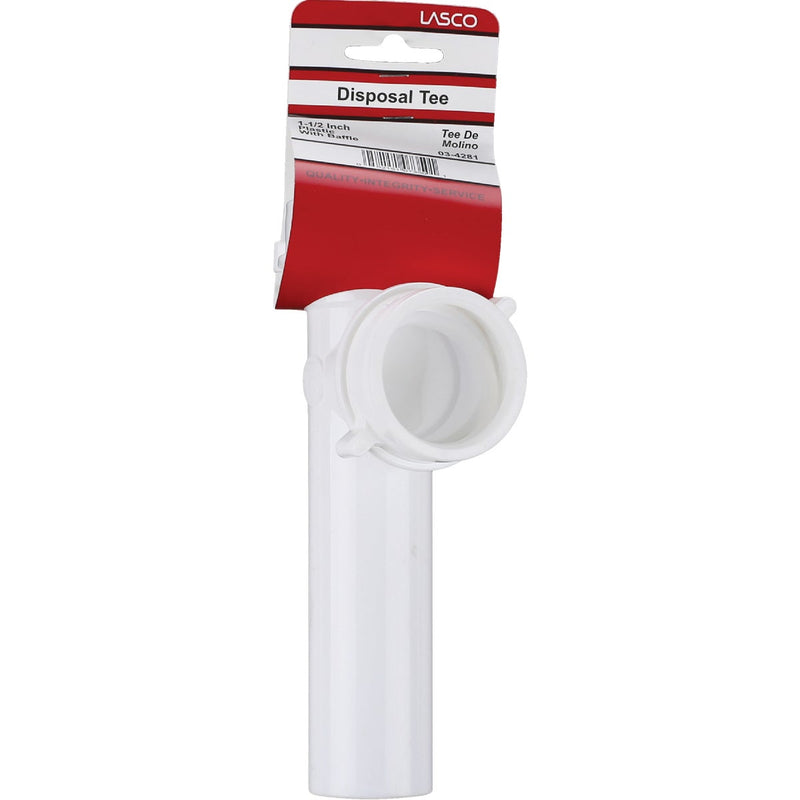 Lasco 1-1/2 In. OD White Plastic End Outlet Tee