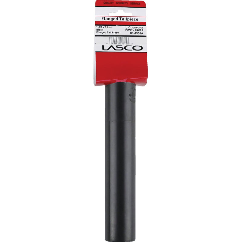Lasco 1-1/2 In. OD x 8 In. Black Plastic Tailpiece