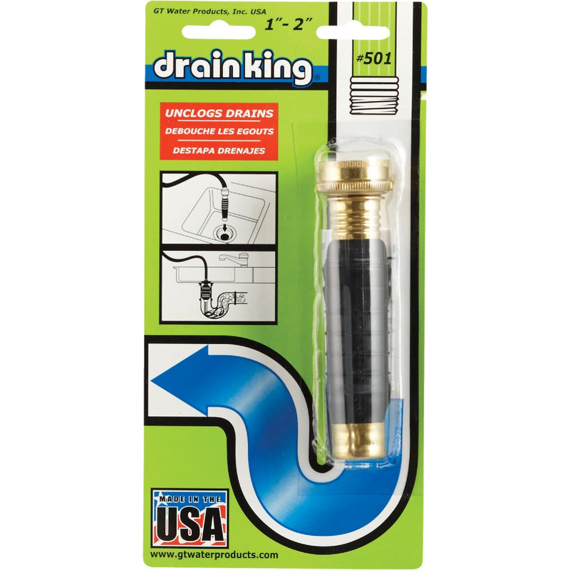 G. T. Water Drain King 1" to 2" Water-Pressure Drain Opener