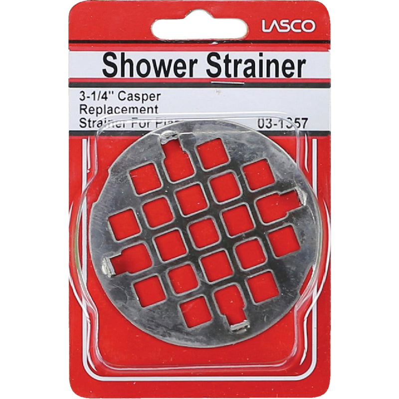 Lasco 3-1/4 In. Chrome Snap-In Shower Drain Strainer