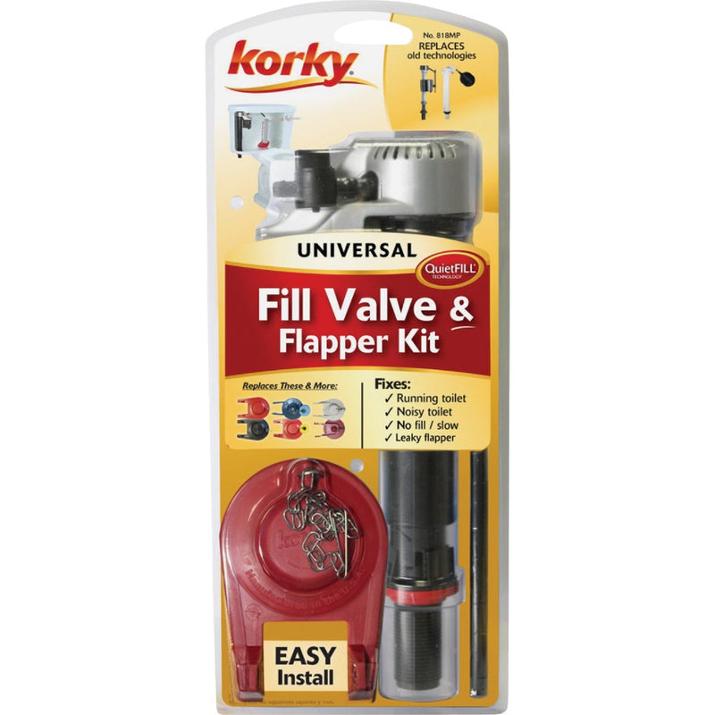 Korky QuietFILL Platinum Fill Valve & 2 In. Flapper Kit