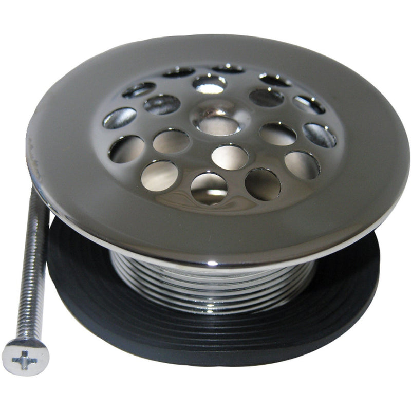 Lasco 1-1/4 In. Fine Thread Bath Shoe Tub Drain Strainer with Chrome Plated Finish