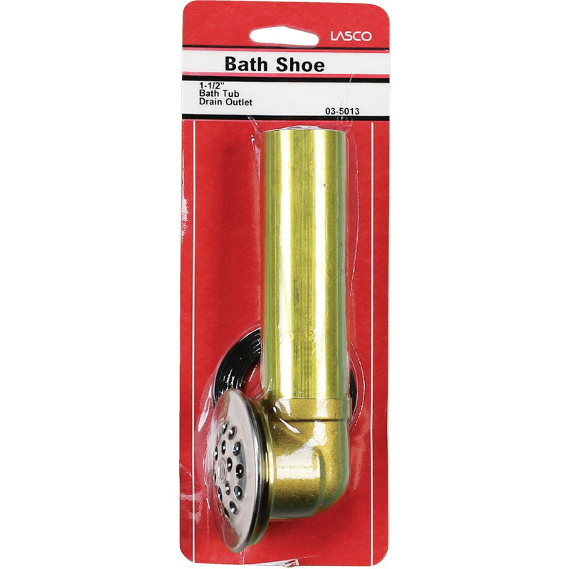 Lasco 1-1/2 In. Brass Overflow and Waste Shoe