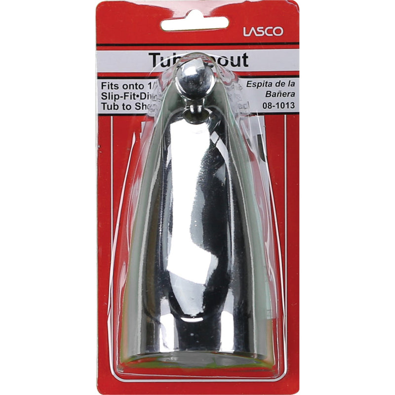 Lasco 5/8 In. Slip-Fit Chrome Bathtub Spout with Diverter