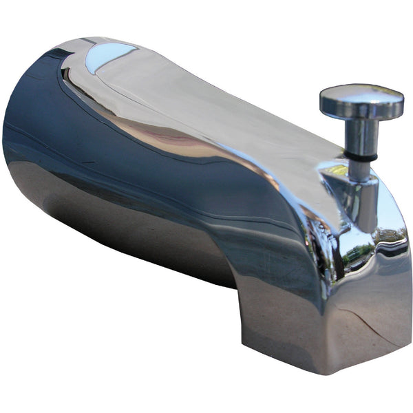 Lasco 1/2 In. FPT Chrome Bathtub Spout with Diverter