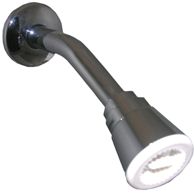 Lasco 1-Spray 1.8 GPM Fixed Shower Head with Arm & Flange, Chrome