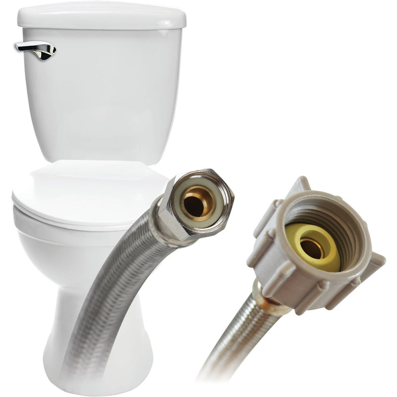 Fluidmaster 3/8 In. Comp x 7/8 In. Ballcock x 16 In. L Braided Stainless Steel Toilet Connector