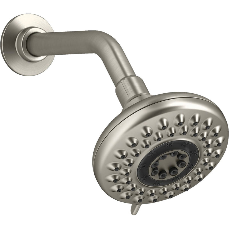 Kohler Enlighten 5-Spray Multifunction 1.75 GPM Fixed Shower Head, Brushed Nickel