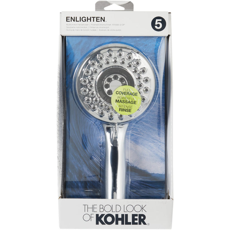 Kohler Enlighten 5-Spray 1.75 GPM Handheld Shower Head, Polished Chrome