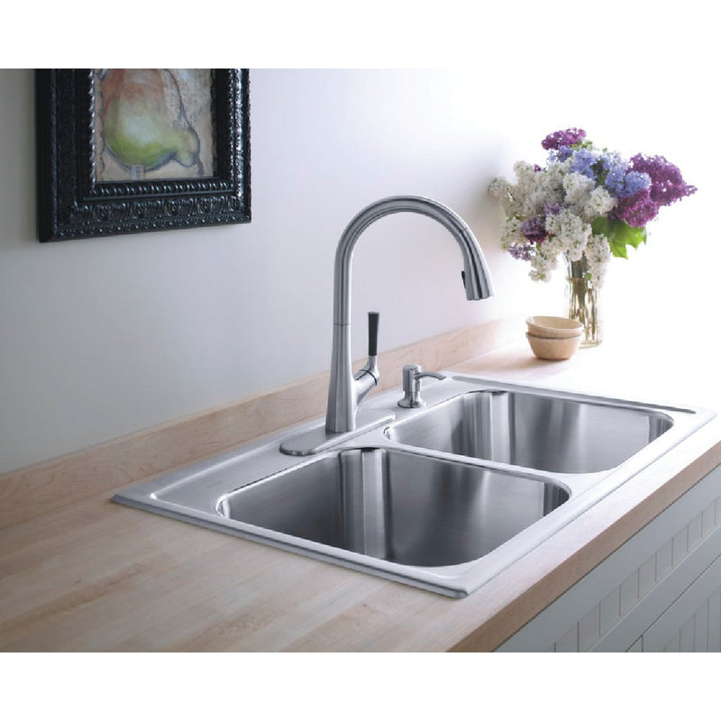 Kohler Malleco 1-Handle Lever Pull-Down Kitchen Faucet, Stainless