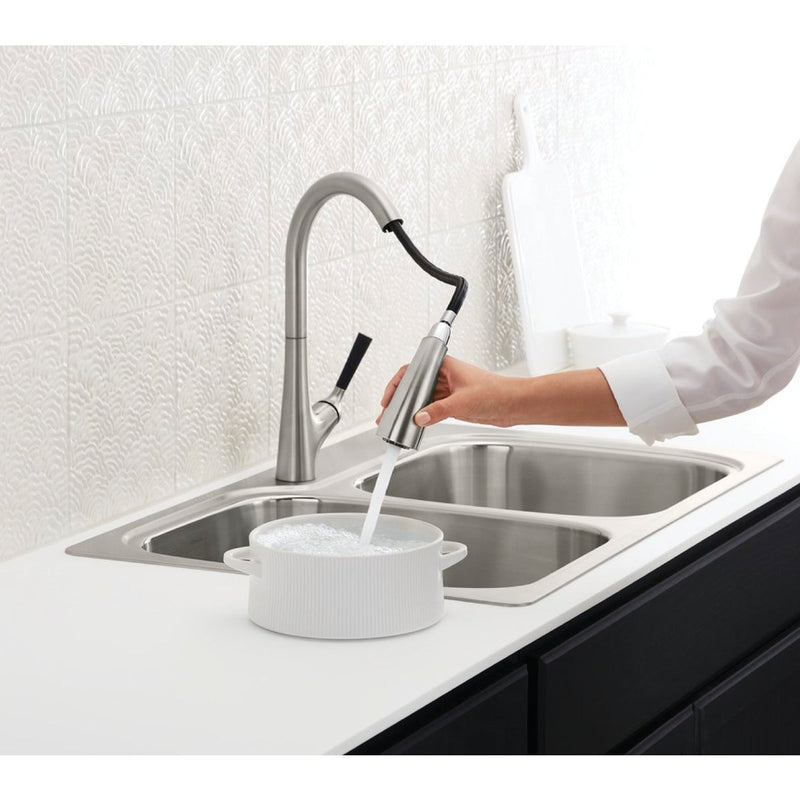 Kohler Malleco 1-Handle Lever Pull-Down Kitchen Faucet, Stainless