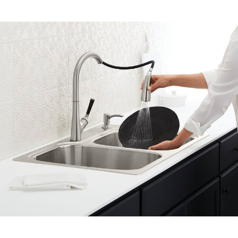 Kohler Malleco 1-Handle Lever Pull-Down Kitchen Faucet, Stainless