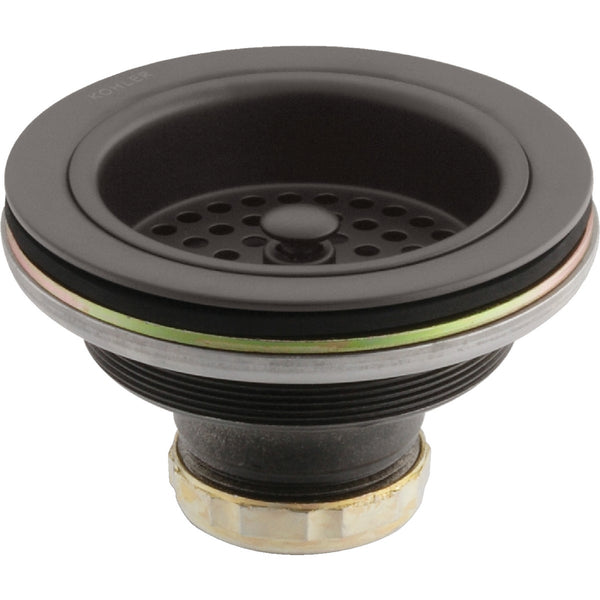Kohler Duostrainer 3-1/2 In. to 4 In. Opening Basket Strainer Assembly in Oil Rubbed Bronze Finish