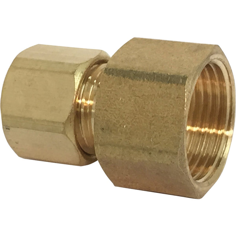Sioux Chief 1/4 In. Compression X 1/4 In. Female Flare Adapter with Gasket For Ice Maker Connection