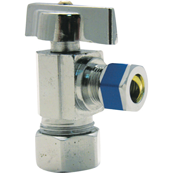 Lasco 5/8 In. C Outlet x 3/8 In. C Inlet 1/4 Turn Angle Valve