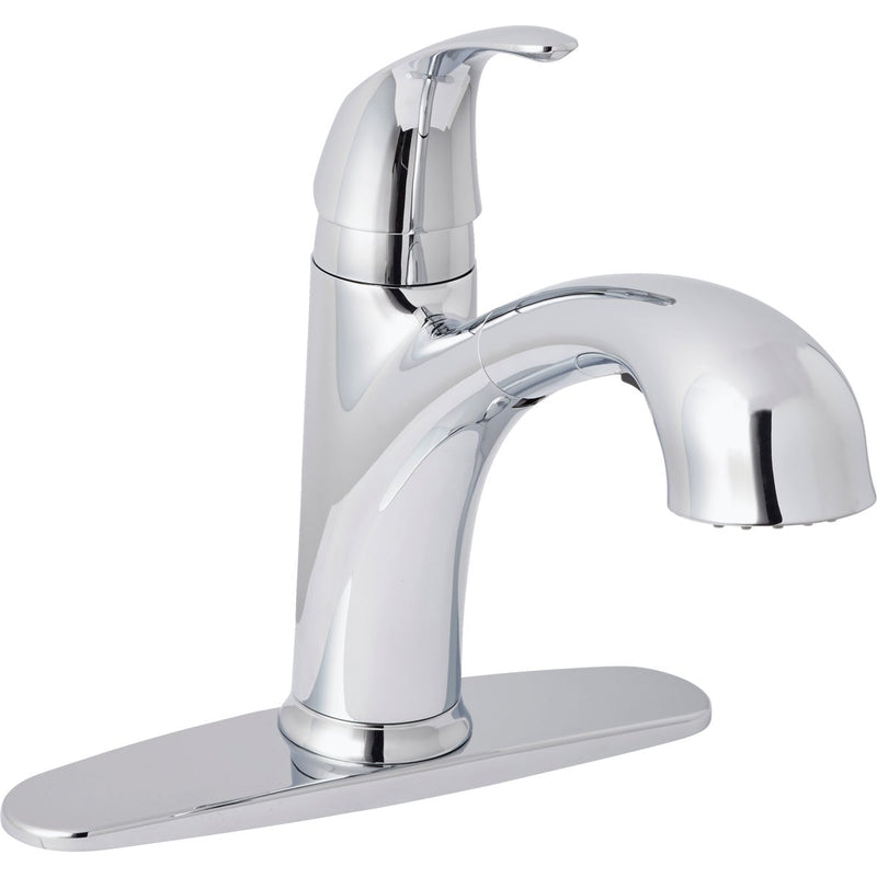 Home Impressions 1-Handle Lever Pull-Out Kitchen Faucet, Chrome