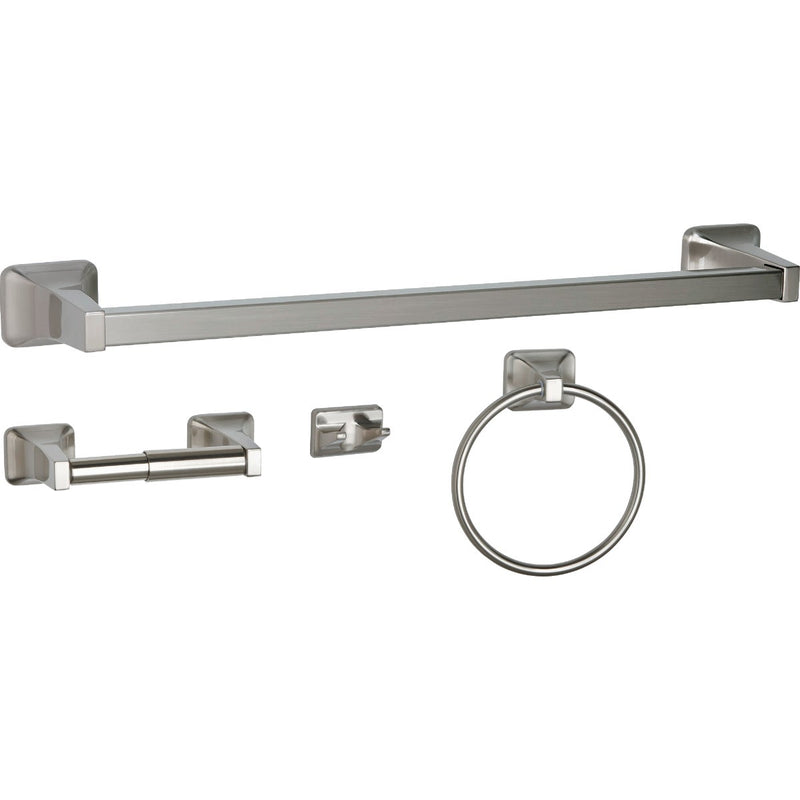 Home Impressions Vista Brushed Nickel 4-Piece Bath Hardware Set