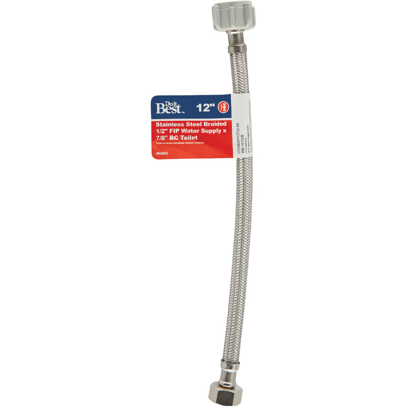 B&K 1/2 In. FIP x 7/8 In. BC x 12 In. L Toilet Connector