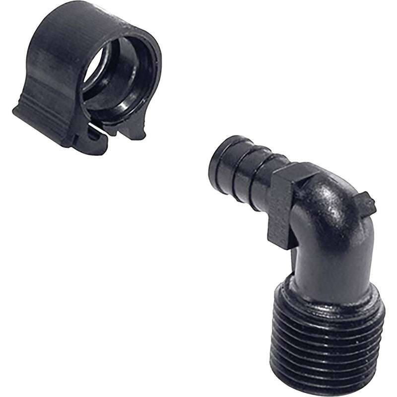 Flair-It PEXLock 1/2 In. x 1/2 In. MPT 90 Deg. Plastic Compression Male PEX Elbow (1/4 Bend)