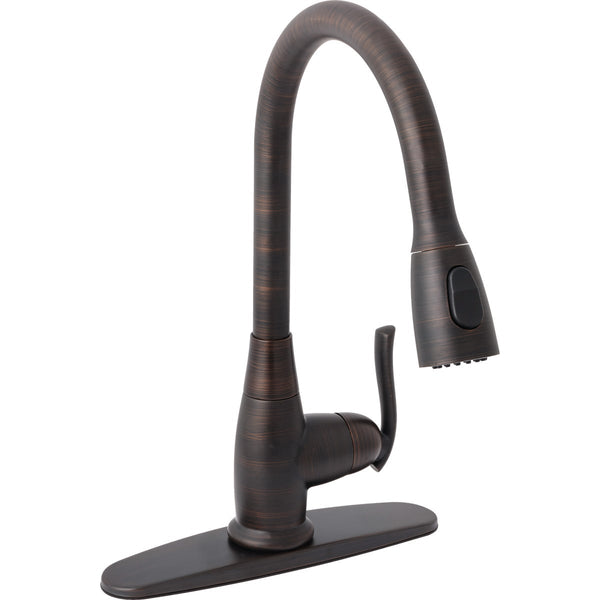 Home Impressions 1-Handle Lever Pull Down Kitchen Faucet, Oil Rubbed Bronze