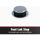 Keeney Foot Lok Stop Plastic Bath Drain with Polished Chrome Trim