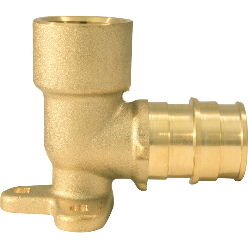 Apollo Retail 3/4 In. Barb x 1/2 In. FNPT 90 Deg. Brass Reducing Drop Ear PEX-A Elbow (1/4 Bend)