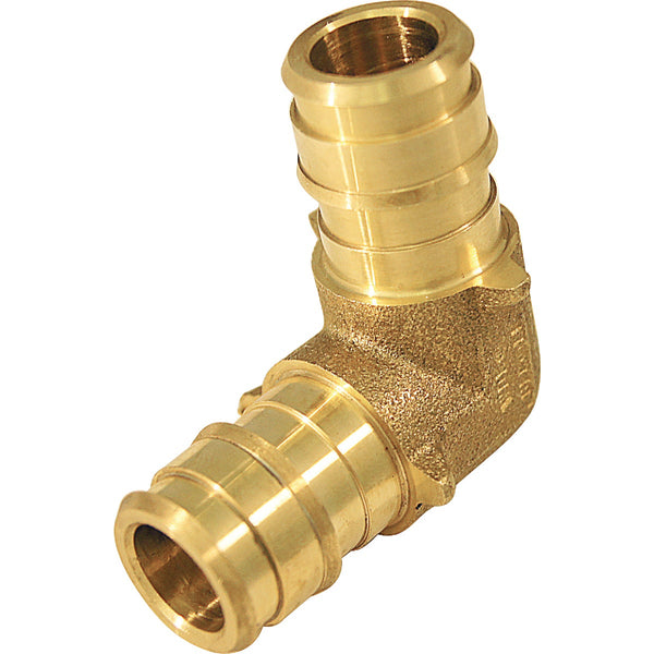 Apollo Retail 1/2 In. Barb x 3/4 In. Barb 90 Deg. Brass Reducing PEX-A Elbow (1/4 Bend)