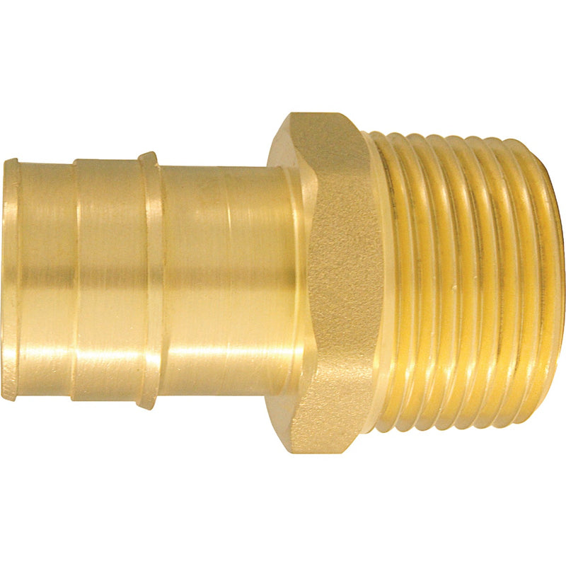 Apollo Retail 1 In. x 1 In. Brass Insert Fitting MIP PEX-A Adapter