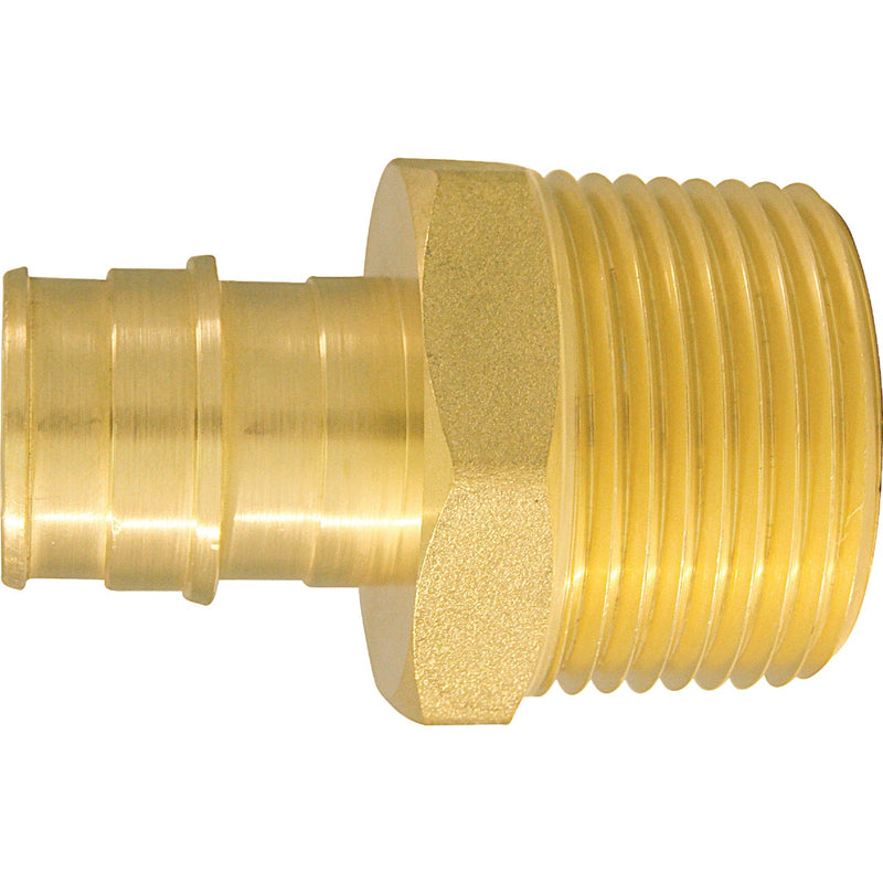 Apollo Retail 3/4 In. x 1 In. Brass Insert Fitting MIP PEX-A Adapter