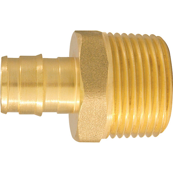 Apollo Retail 1/2 In. x 3/4 In.Brass Insert Fitting MIP PEX-A Adapter