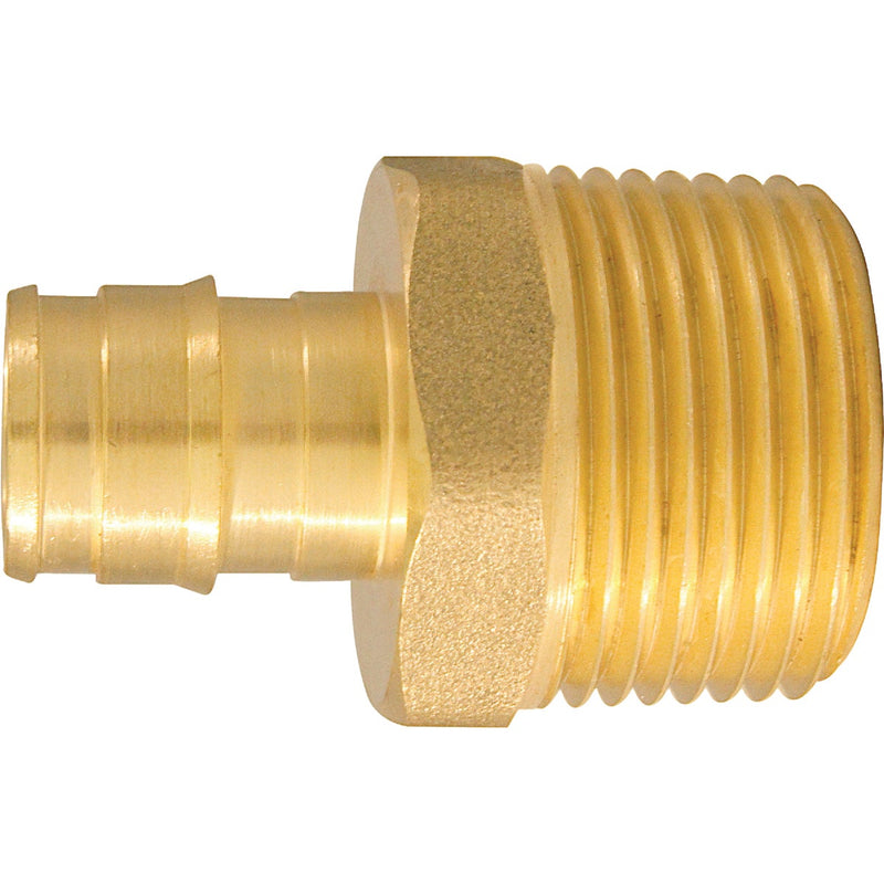Apollo Retail 1/2 In. x 3/4 In.Brass Insert Fitting MIP PEX-A Adapter