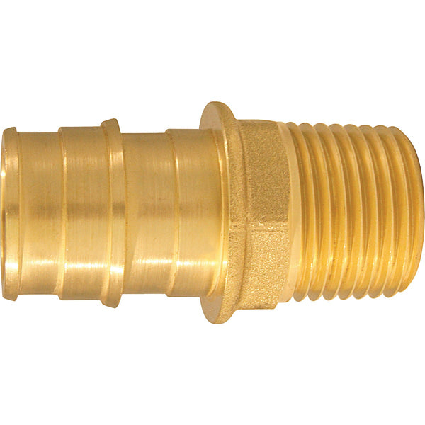 Apollo Retail 3/4 In. x 1/2 In. Brass Insert Fitting MIP PEX-A Adapter