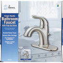 Home Impressions Brushed Nickel 1-Handle Lever 4 In. Centerset Bathroom Faucet with Pop-Up