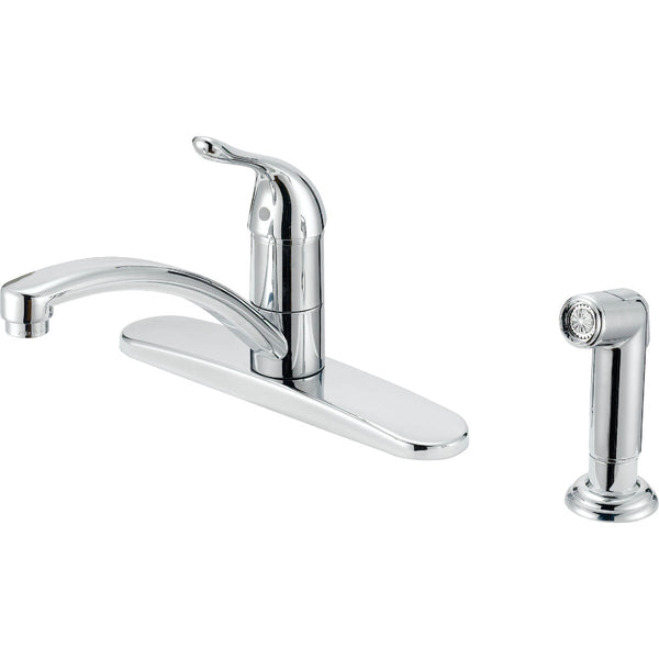 Home Impressions 1-Handle Lever Kitchen Faucet with Side Spray, Chrome