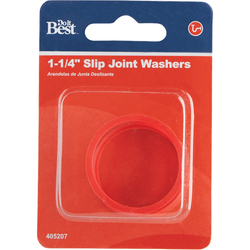 Do it Best 1-1/4 In. x 1-1/4 In. Black Rubber Slip Joint Washer (2-Pack)