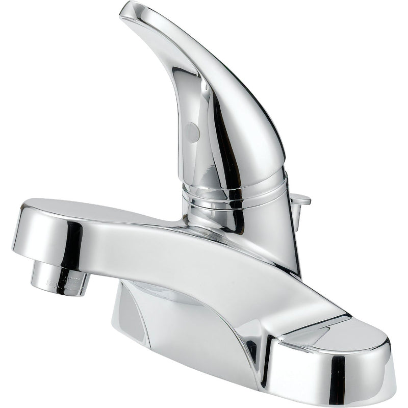 Home Impressions Chrome 1-Handle Lever 4 In. Centerset Bathroom Faucet with Pop-Up