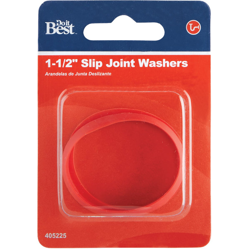 Do it Best 1-1/2 In. x 1-1/2 In. Black Rubber Slip Joint Washer (2-Pack)