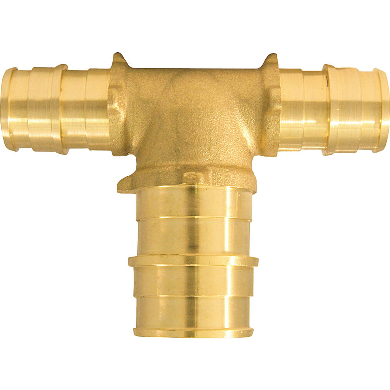 Apollo Retail 1/2 In. x 1/2 In. x 3/4 In. Barb Brass Reducing PEX-A Tee