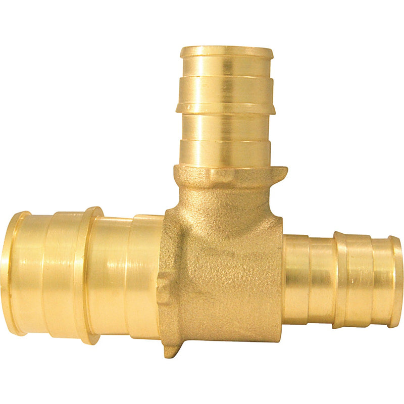 Apollo Retail 3/4 In. x 1/2 In. x 1/2 In. Barb Brass Reducing PEX-A Tee