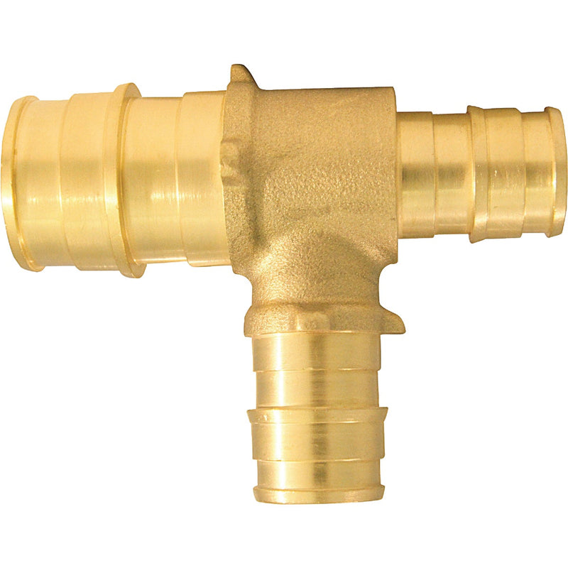 Apollo Retail 3/4 In. x 1/2 In. x 1/2 In. Barb Brass Reducing PEX-A Tee