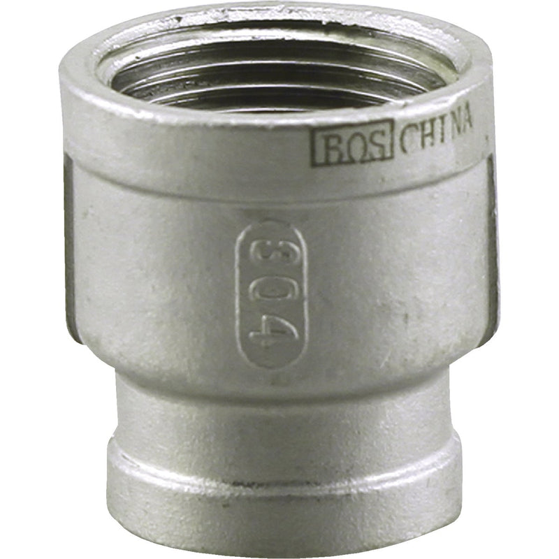 PLUMB-EEZE 1 In. FIP x 3/4 In. FIP Stainless Steel Reducing Coupling