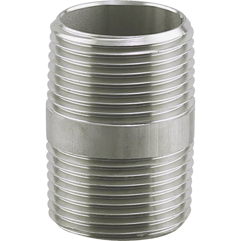 PLUMB-EEZE 1/2 In. MIP x 1-1/2 In. Stainless Steel Nipple