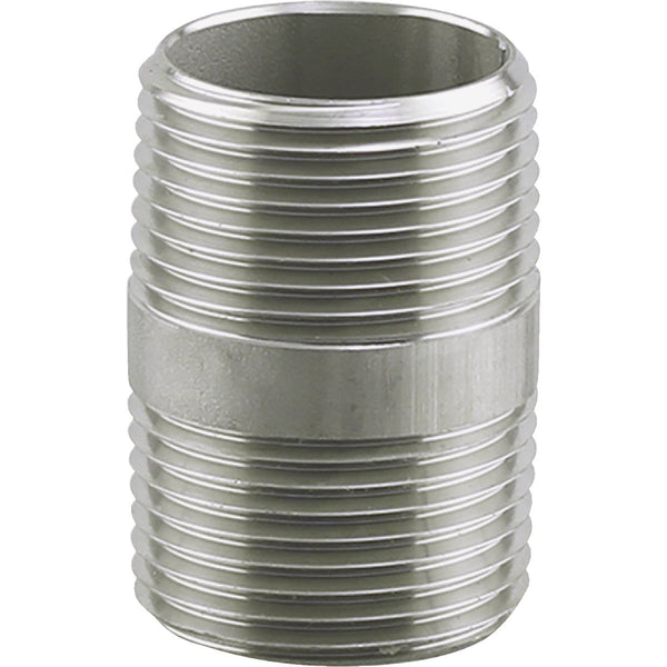 PLUMB-EEZE 1-1/4 In. MIP x 3 In. Stainless Steel Nipple