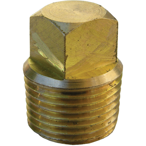 Lasco 3/8 In. MPT Brass Square Head Plug