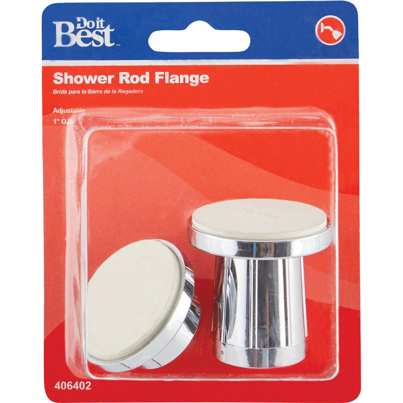 Do it Plastic Chrome Shower Rod Holder (2 Count)