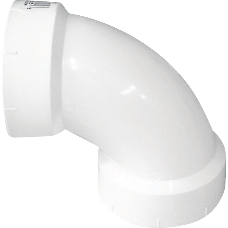 Charlotte Pipe 3 In. Schedule 40 90 Deg. Sanitary DWV PVC Elbow (1/4 Bend)