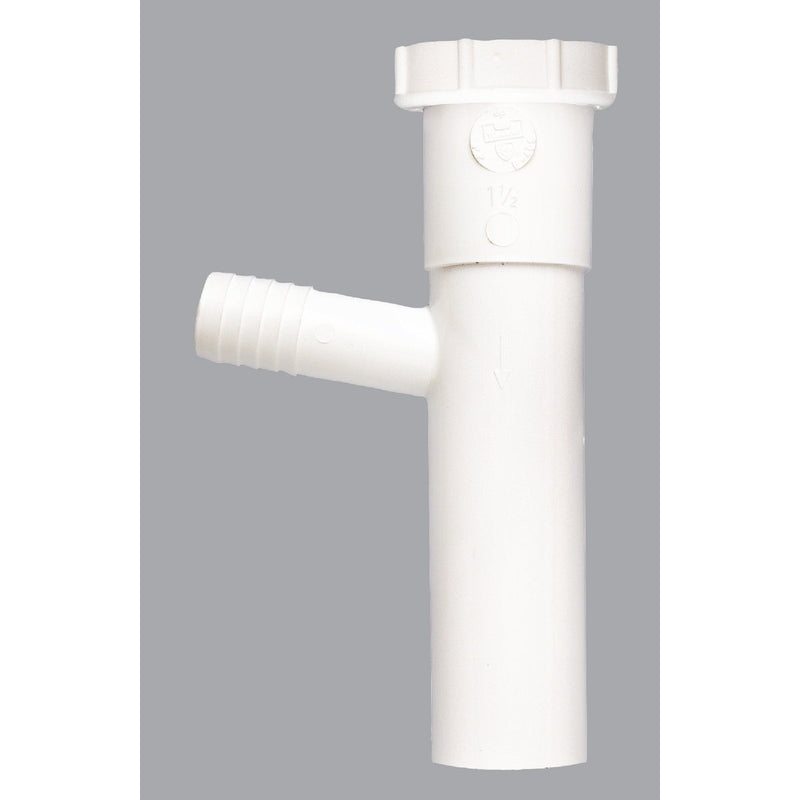 Keeney 1-1/2 In. x 8 In. 7/8 In. White Dishwasher Tailpiece