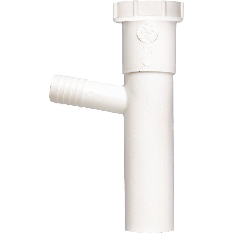 Keeney 1-1/2 In. x 8 In. 7/8 In. White Dishwasher Tailpiece